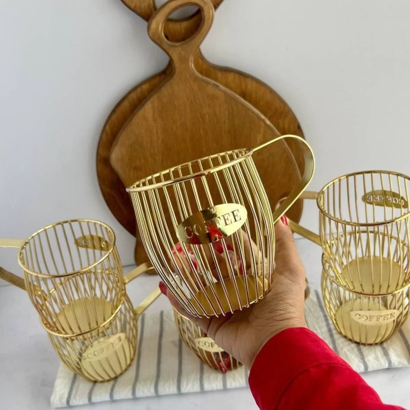 استند کافی رنگ طلایی آبکاری شده استند