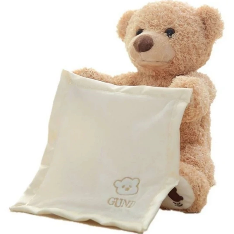 عروسک خرس پولیشی موزیکال دست حرکتی دالی باطری خور 30 سانت