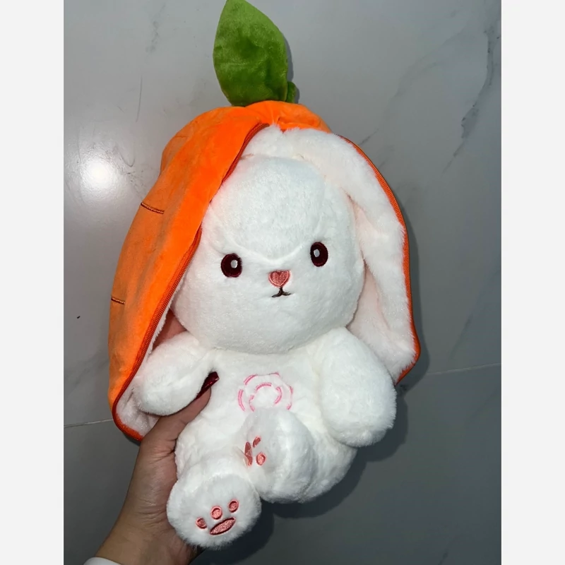 عروسک خرگوش سوپرایزی نفسکش(خروپوفی) در دو طرح هویج و توت فرنگی